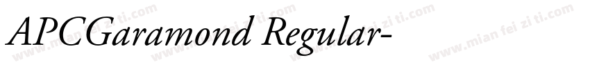 APCGaramond Regular字体转换